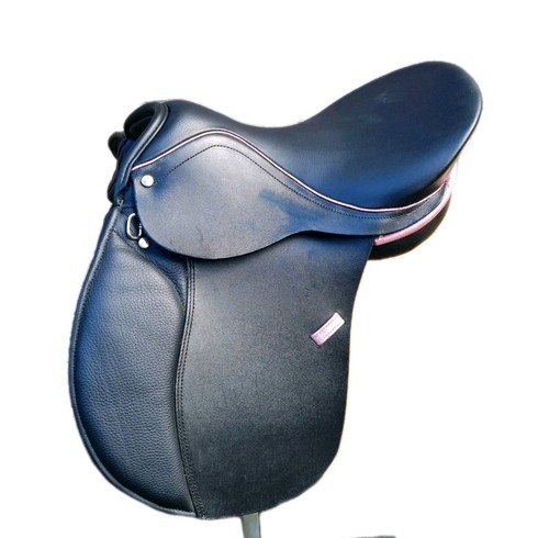 Zoll schwarz leder pony - 15,